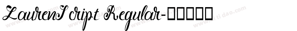 LaurenScript Regular字体转换